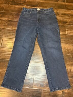 Sonoma Goods For Life Curvy Straight High Rise Jeans Dark Wash Women's Size 14R
